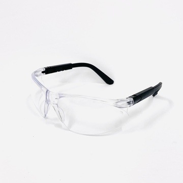 Wraparound Safety Glasses - Clear Lens,  Sliding & Tilting Temples