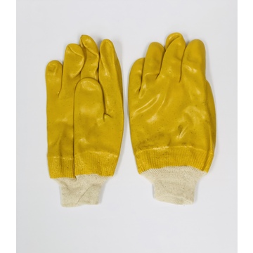 Vi-tec Pvc Gloves With Knit Wrist - Yellow - Single Dip