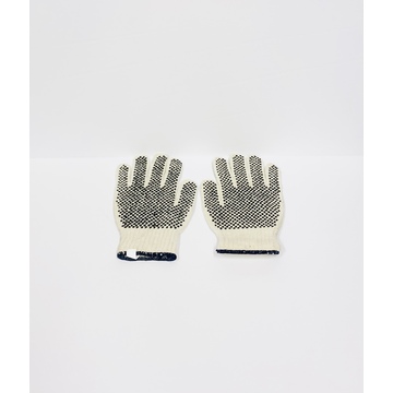 Vic String Knit Poly/cotton Gloves, Palm Dotted, Double Sided