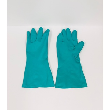 Vi-tec Green Nitrile Gloves, Flocklined, 13 Inch