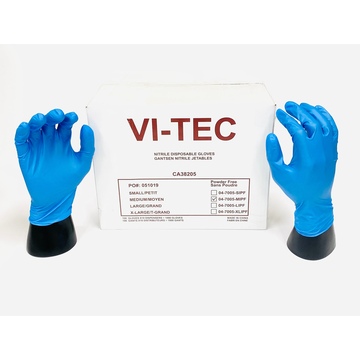 Vi-tec Nitrile Gloves, Disposable - Blue