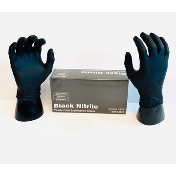 Vic Nitrile Gloves, Disposable - Black