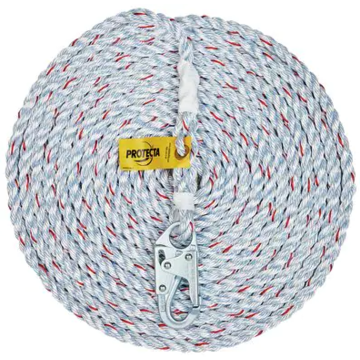 3m™ Protecta® Rope Lifeline With Snap Hook, 100 Ft (30 M)